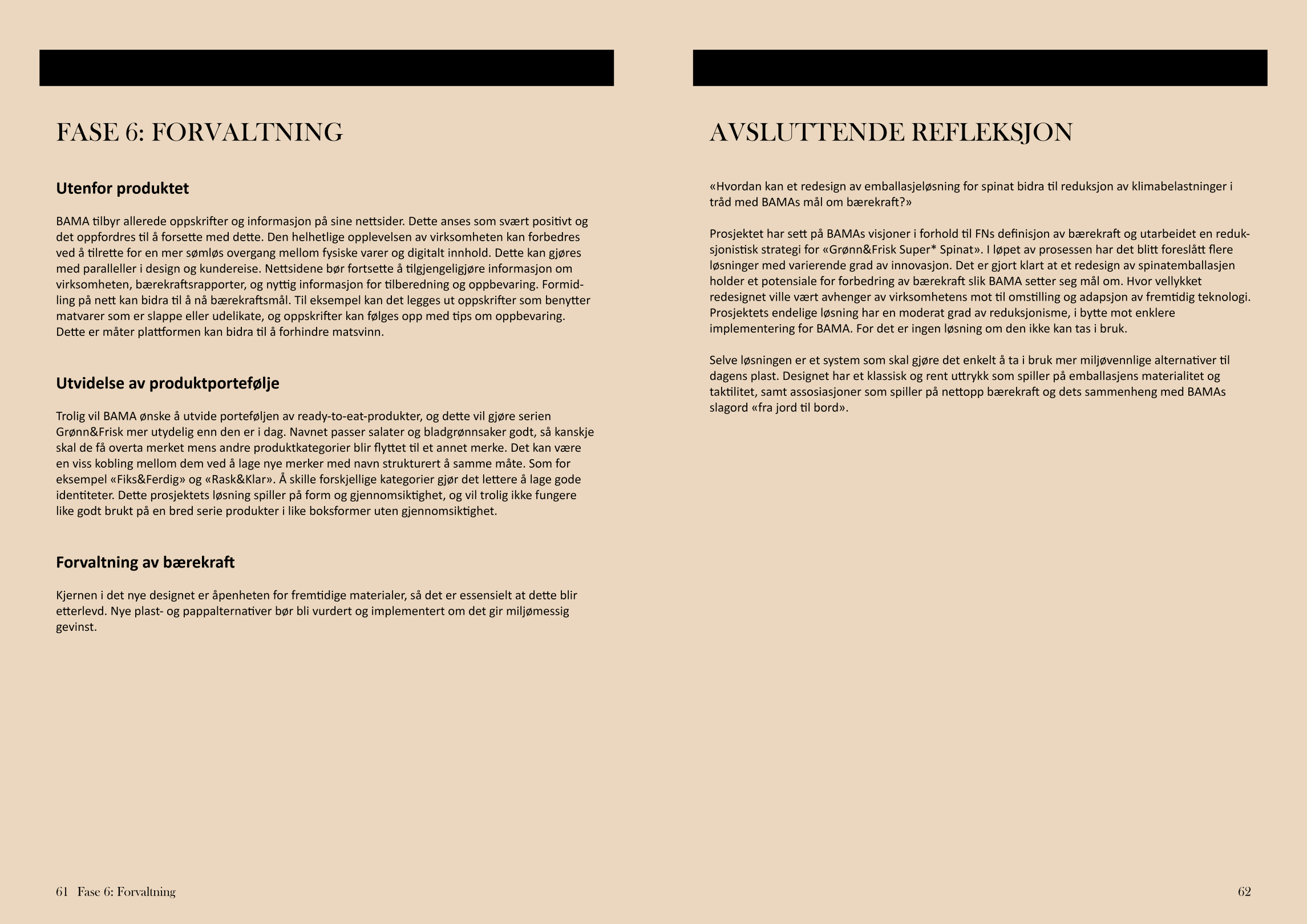 spinatrapport oppslag